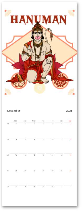 Hindu Gods Wall calendars - Myparamatma