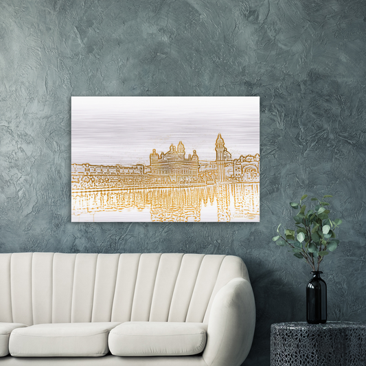 Golden Temple Sikh Gods Sikh Temple Brushed Aluminum Print - Myparamatma