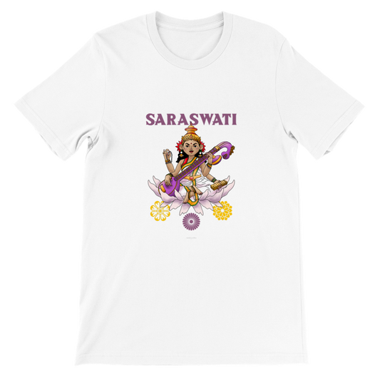 SARASVATI, HINDU GODS, HINDUISM Premium Unisex Crewneck T-shirt - Myparamatma