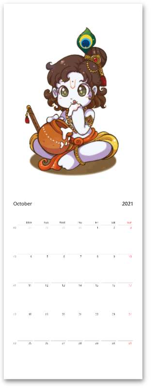 Hindu Gods Wall calendars - Myparamatma