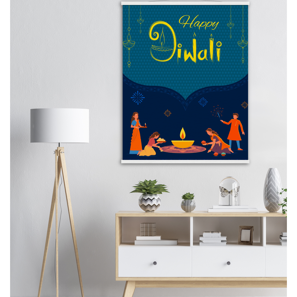 Happy Diwali Archival Matte Paper Poster & Hanger - Myparamatma