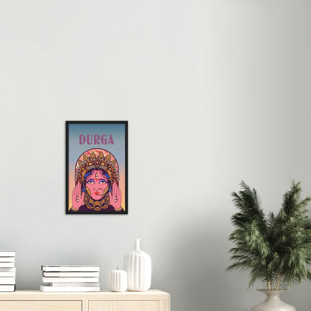 Durga Mata Brushed Aluminum Print, Poster, Canvas - Myparamatma