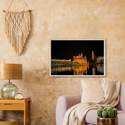 Harmandir Sahib Amritsar Archival Matte Wooden Framed Poster, Poster, Acrylic, Hangers, wood print - Myparamatma