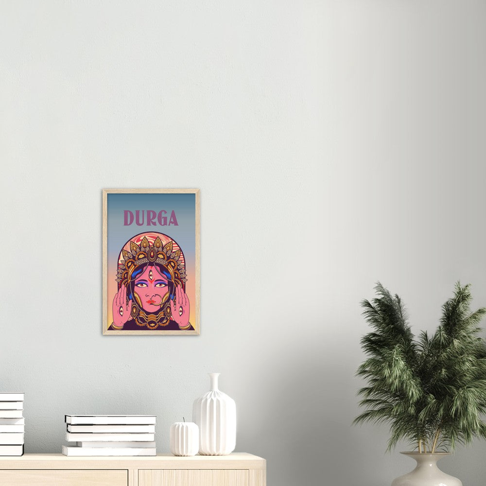 Durga Mata Brushed Aluminum Print, Poster, Canvas - Myparamatma