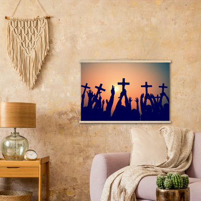 Cross Christianity Christ Jesus Matte Paper Poster & Hanger - Myparamatma