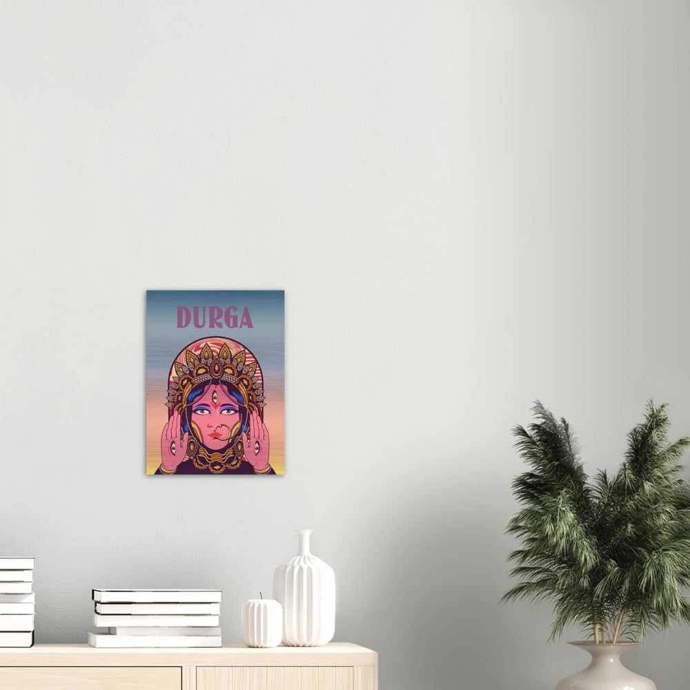 Durga Mata Brushed Aluminum Print, Poster, Canvas - Myparamatma