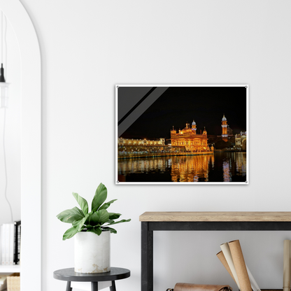 Harmandir Sahib Amritsar Archival Matte Wooden Framed Poster, Poster, Acrylic, Hangers, wood print - Myparamatma