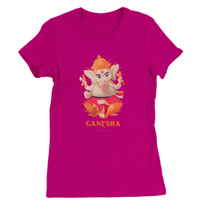 Ganesha Hindu Gods Hinduism Indian Premium Women's Crewneck T-shirt - Myparamatma