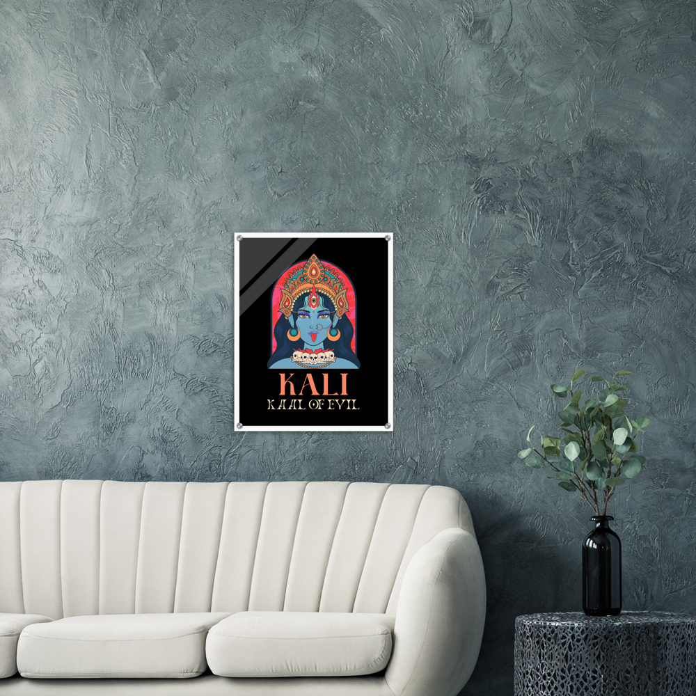 Kali Ma Kaal of Evil Premium Matte Paper Wooden Framed Poster - Myparamatma