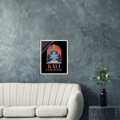 Kali Ma Kaal of Evil Premium Matte Paper Wooden Framed Poster - Myparamatma