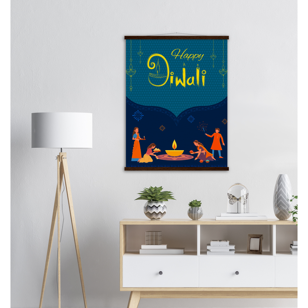 Happy Diwali Archival Matte Paper Poster & Hanger - Myparamatma