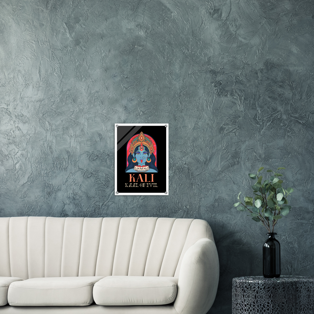 Kali Ma Kaal of Evil Premium Matte Paper Wooden Framed Poster - Myparamatma