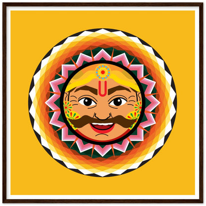 Happy Onam Harvest season King Mahabali returns Semi-Glossy Paper Wooden Framed Poster - Myparamatma