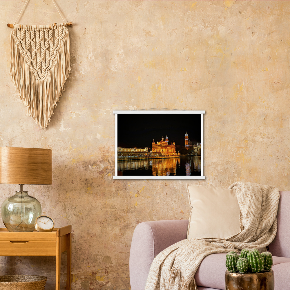 Harmandir Sahib Amritsar Archival Matte Wooden Framed Poster, Poster, Acrylic, Hangers, wood print - Myparamatma