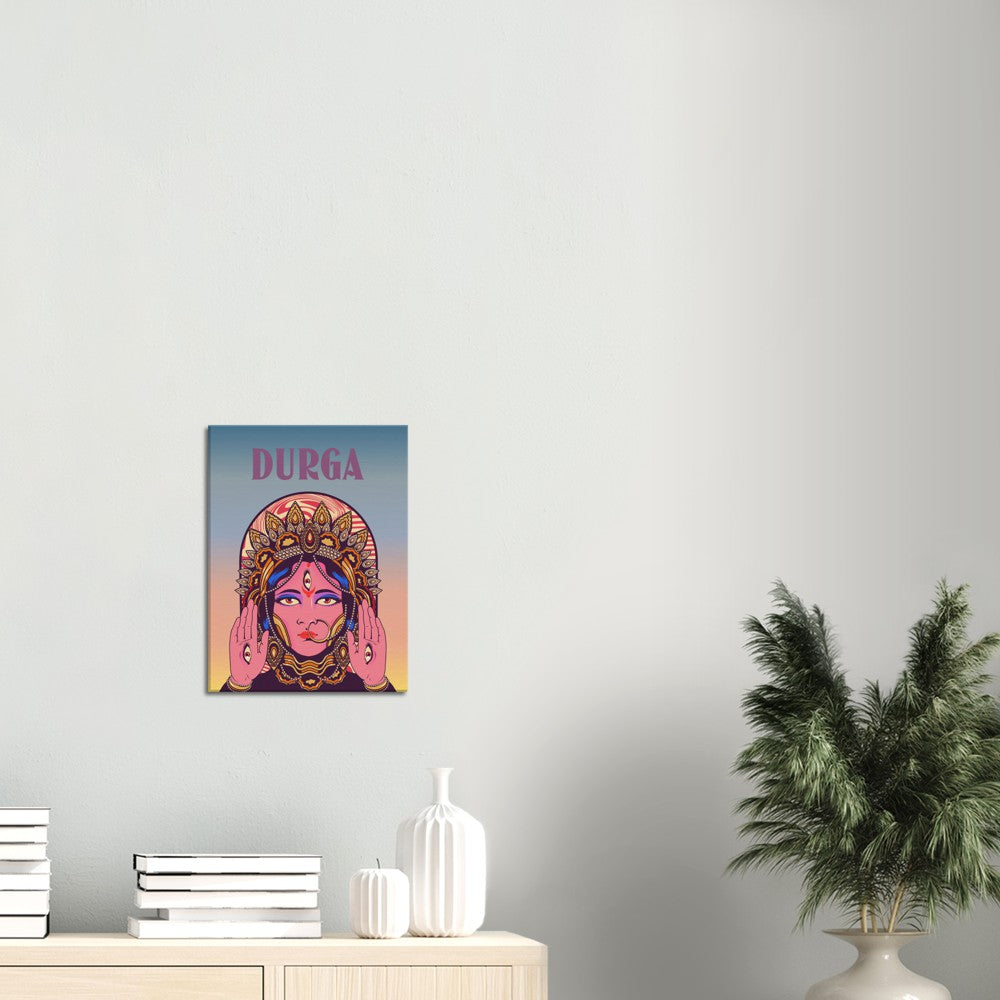 Durga Mata Brushed Aluminum Print, Poster, Canvas - Myparamatma