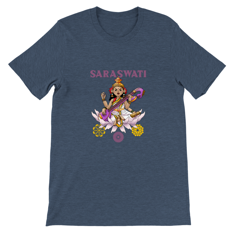 SARASVATI, HINDU GODS, HINDUISM Premium Unisex Crewneck T-shirt - Myparamatma