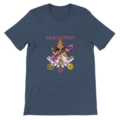 SARASVATI, HINDU GODS, HINDUISM Premium Unisex Crewneck T-shirt - Myparamatma