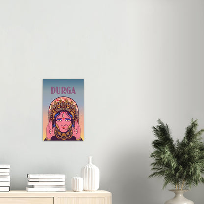 Durga Mata Brushed Aluminum Print, Poster, Canvas - Myparamatma