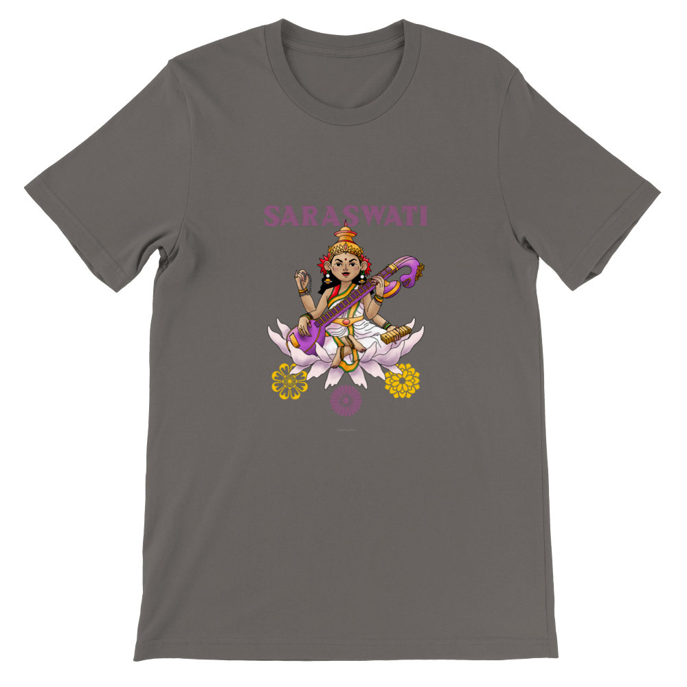 SARASVATI, HINDU GODS, HINDUISM Premium Unisex Crewneck T-shirt - Myparamatma