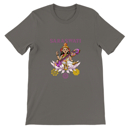 SARASVATI, HINDU GODS, HINDUISM Premium Unisex Crewneck T-shirt - Myparamatma