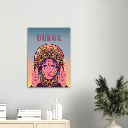 Durga Mata Brushed Aluminum Print, Poster, Canvas - Myparamatma