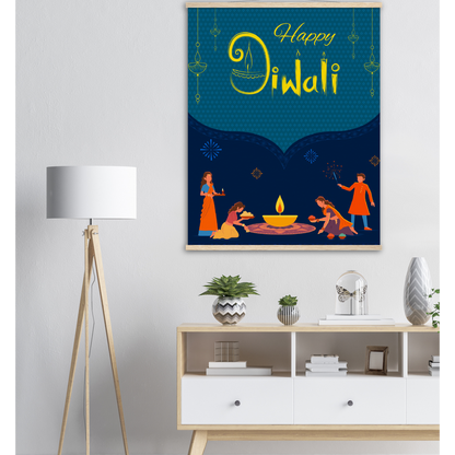 Happy Diwali Archival Matte Paper Poster & Hanger - Myparamatma