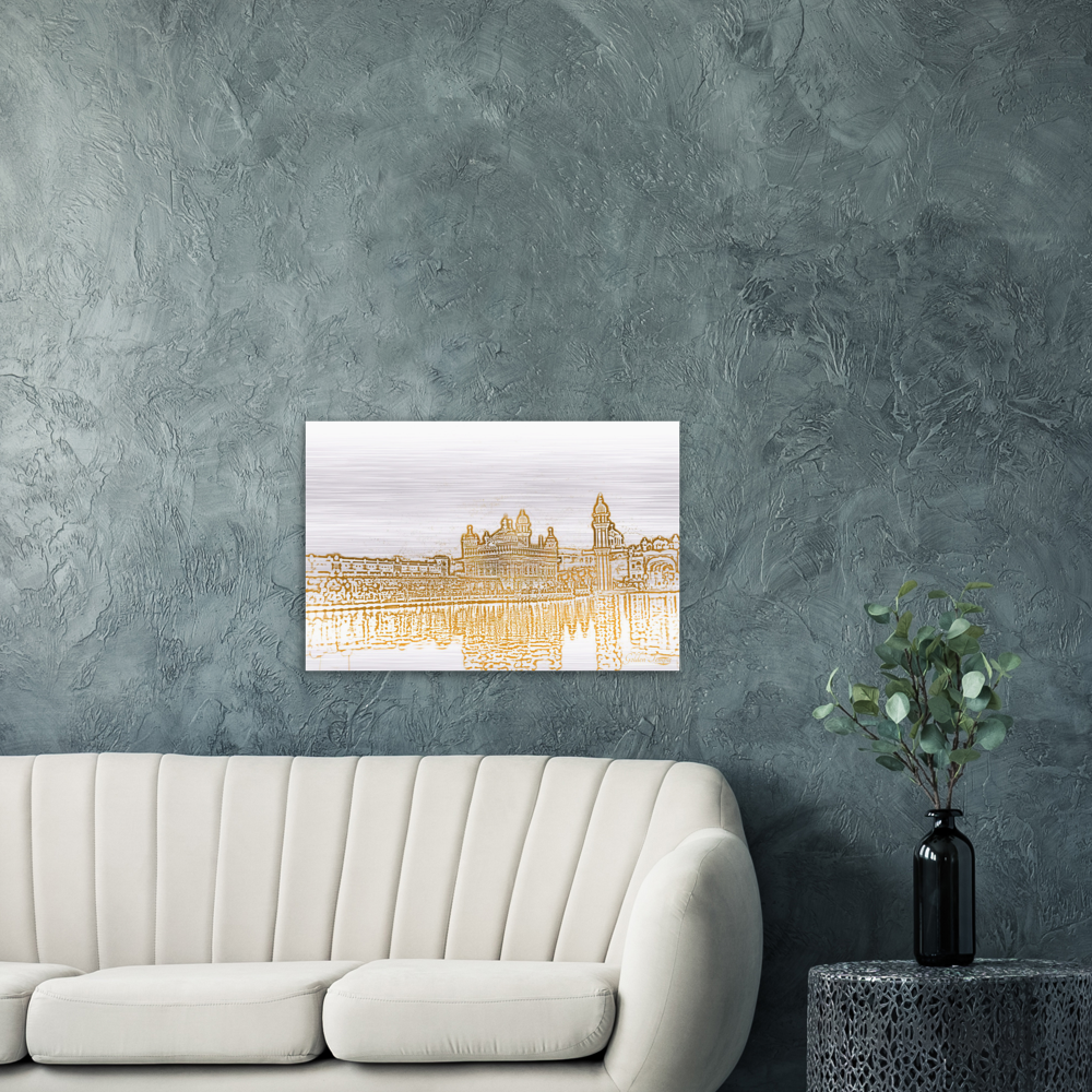 Golden Temple Sikh Gods Sikh Temple Brushed Aluminum Print - Myparamatma