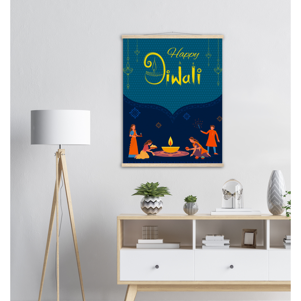 Happy Diwali Archival Matte Paper Poster & Hanger - Myparamatma