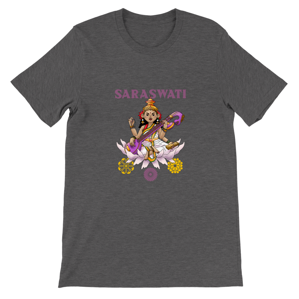 SARASVATI, HINDU GODS, HINDUISM Premium Unisex Crewneck T-shirt - Myparamatma