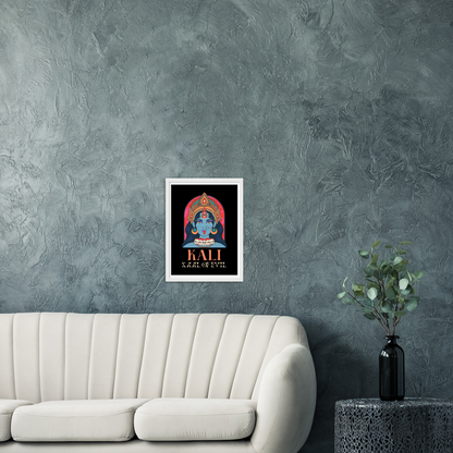 Kali Ma Kaal of Evil Premium Matte Paper Wooden Framed Poster - Myparamatma