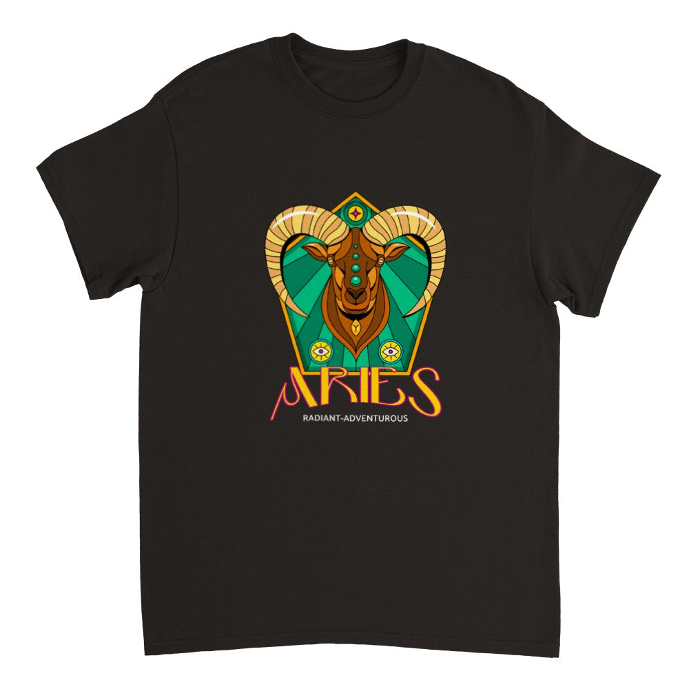 Aries Zodiac Sign Heavyweight Unisex Crewneck T-shirt