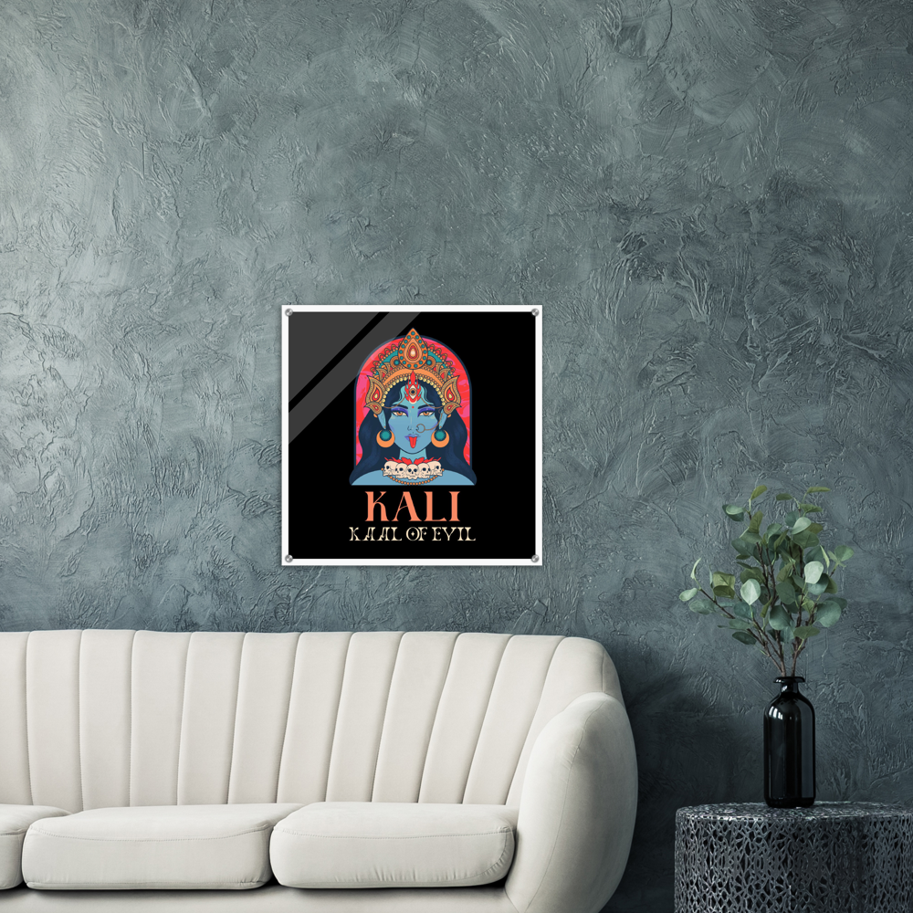 Kali Ma Kaal of Evil Premium Matte Paper Wooden Framed Poster - Myparamatma