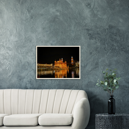 Harmandir Sahib Amritsar Archival Matte Wooden Framed Poster, Poster, Acrylic, Hangers, wood print - Myparamatma