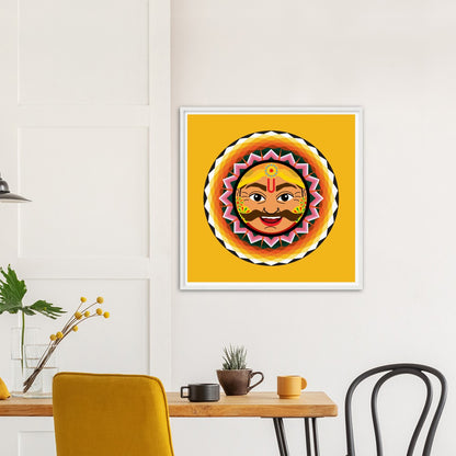 Happy Onam Harvest season King Mahabali returns Semi-Glossy Paper Wooden Framed Poster - Myparamatma