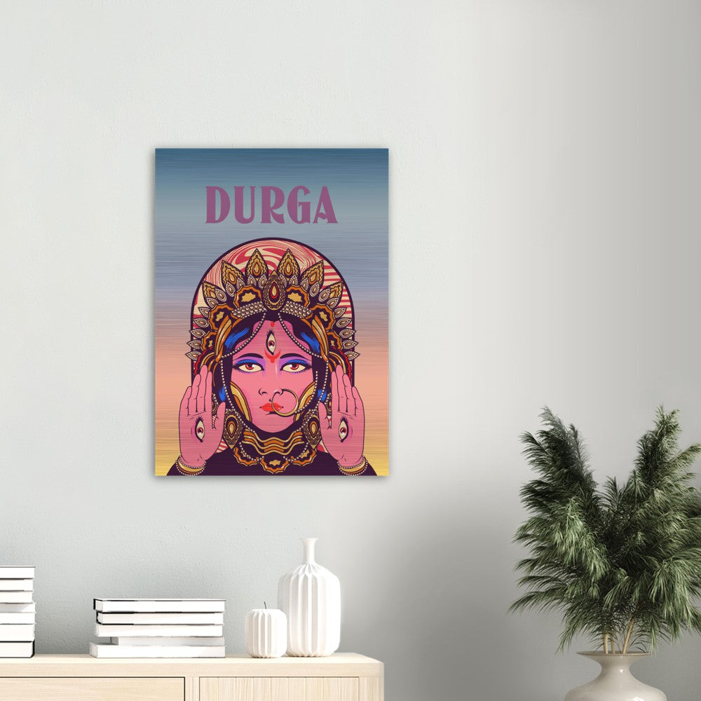 Durga Mata Brushed Aluminum Print, Poster, Canvas - Myparamatma