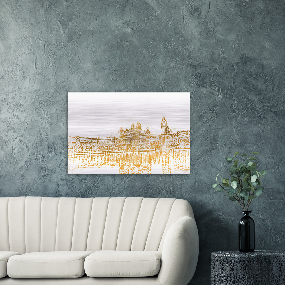 Golden Temple Sikh Gods Sikh Temple Brushed Aluminum Print - Myparamatma