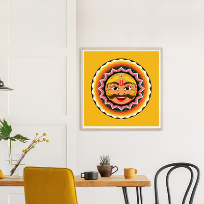 Happy Onam Harvest season King Mahabali returns Semi-Glossy Paper Wooden Framed Poster - Myparamatma