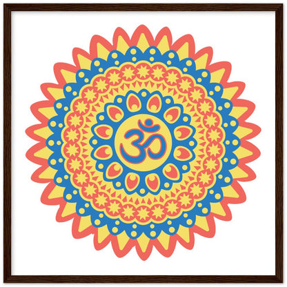 OM Hindu Gods Hinduism Indian Gods Matte Paper Wooden Framed Poster - Myparamatma