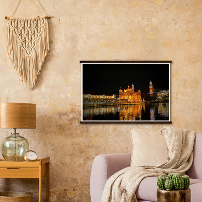 Harmandir Sahib Amritsar Archival Matte Wooden Framed Poster, Poster, Acrylic, Hangers, wood print - Myparamatma