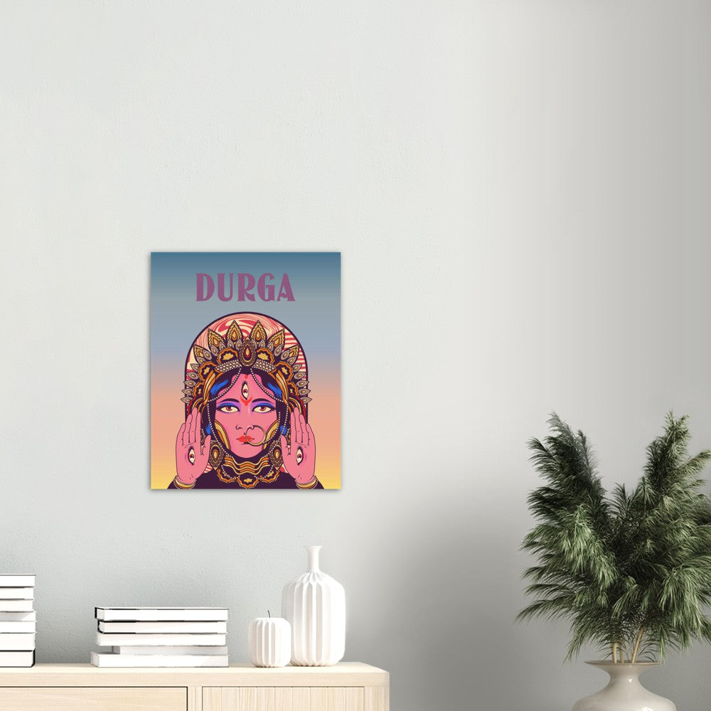 Durga Mata Brushed Aluminum Print, Poster, Canvas - Myparamatma