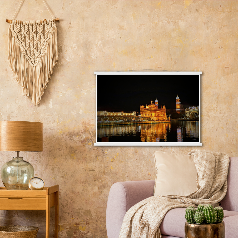 Harmandir Sahib Amritsar Archival Matte Wooden Framed Poster, Poster, Acrylic, Hangers, wood print - Myparamatma