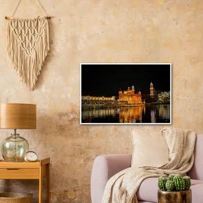 Harmandir Sahib Amritsar Archival Matte Wooden Framed Poster, Poster, Acrylic, Hangers, wood print - Myparamatma