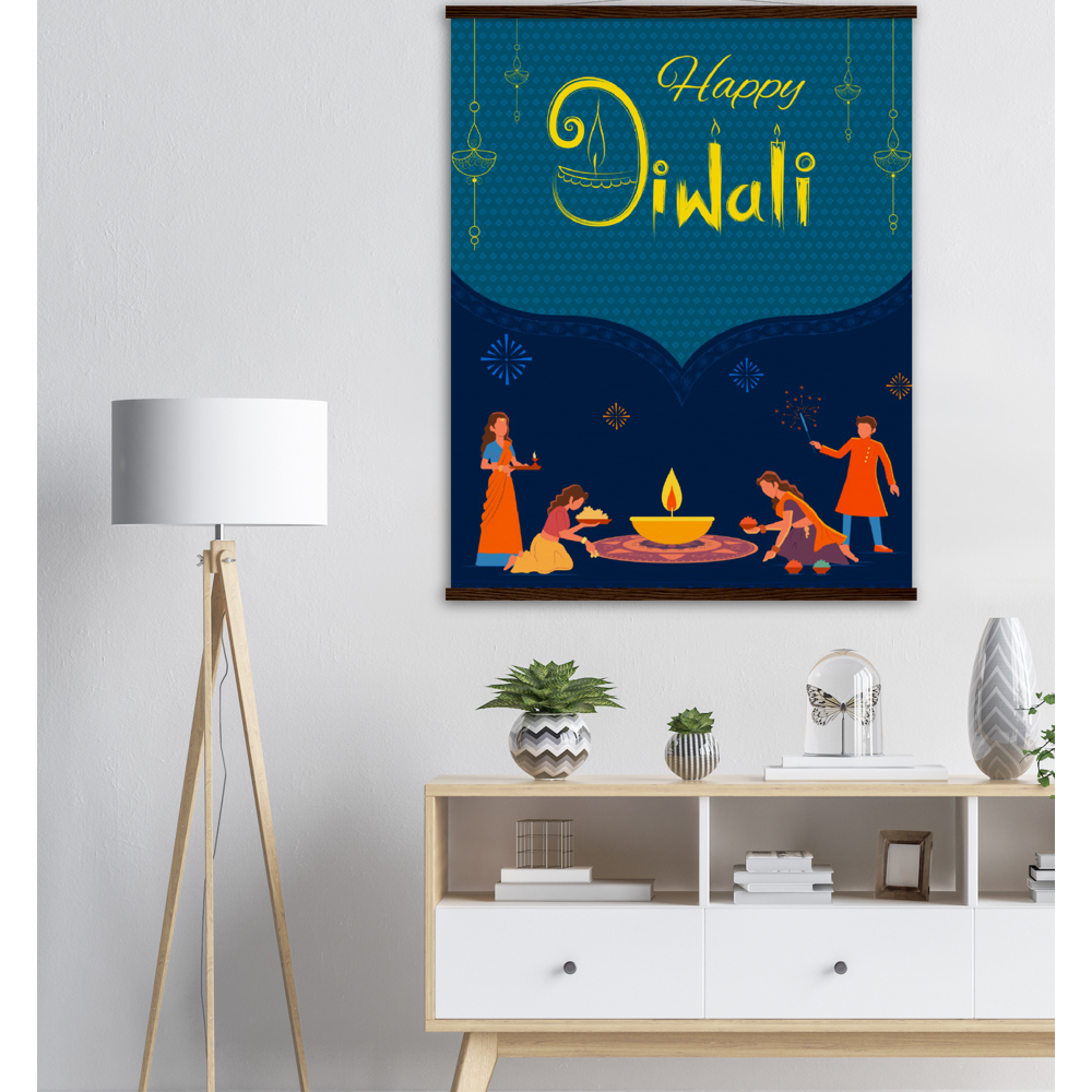 Happy Diwali Archival Matte Paper Poster & Hanger - Myparamatma