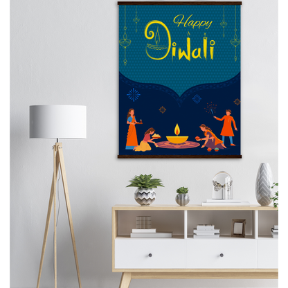 Happy Diwali Archival Matte Paper Poster & Hanger - Myparamatma