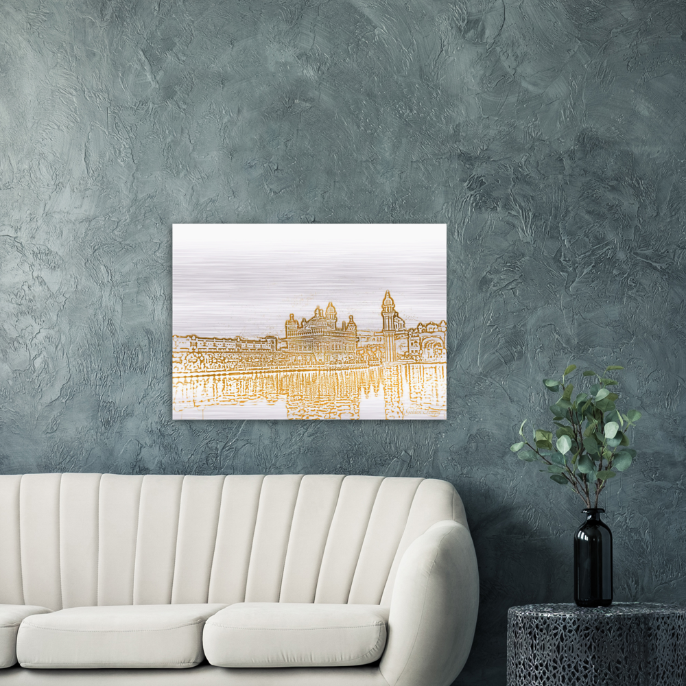 Golden Temple Sikh Gods Sikh Temple Brushed Aluminum Print - Myparamatma