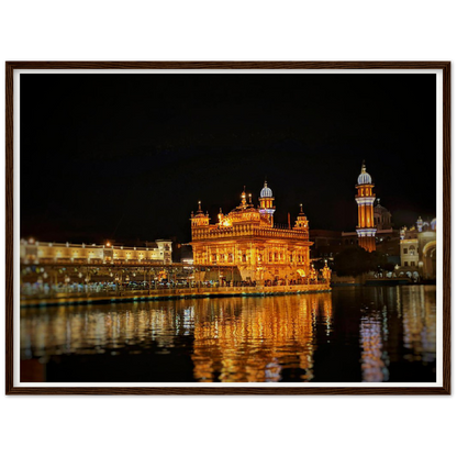 Harmandir Sahib Amritsar Archival Matte Wooden Framed Poster, Poster, Acrylic, Hangers, wood print - Myparamatma