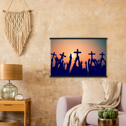 Cross Christianity Christ Jesus Matte Paper Poster & Hanger - Myparamatma