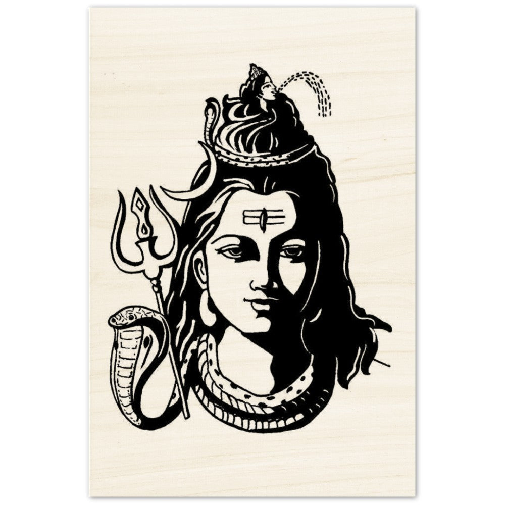 SHIVA, Indian Golds, Hinduism, Hindu Gods Wood Prints - Myparamatma