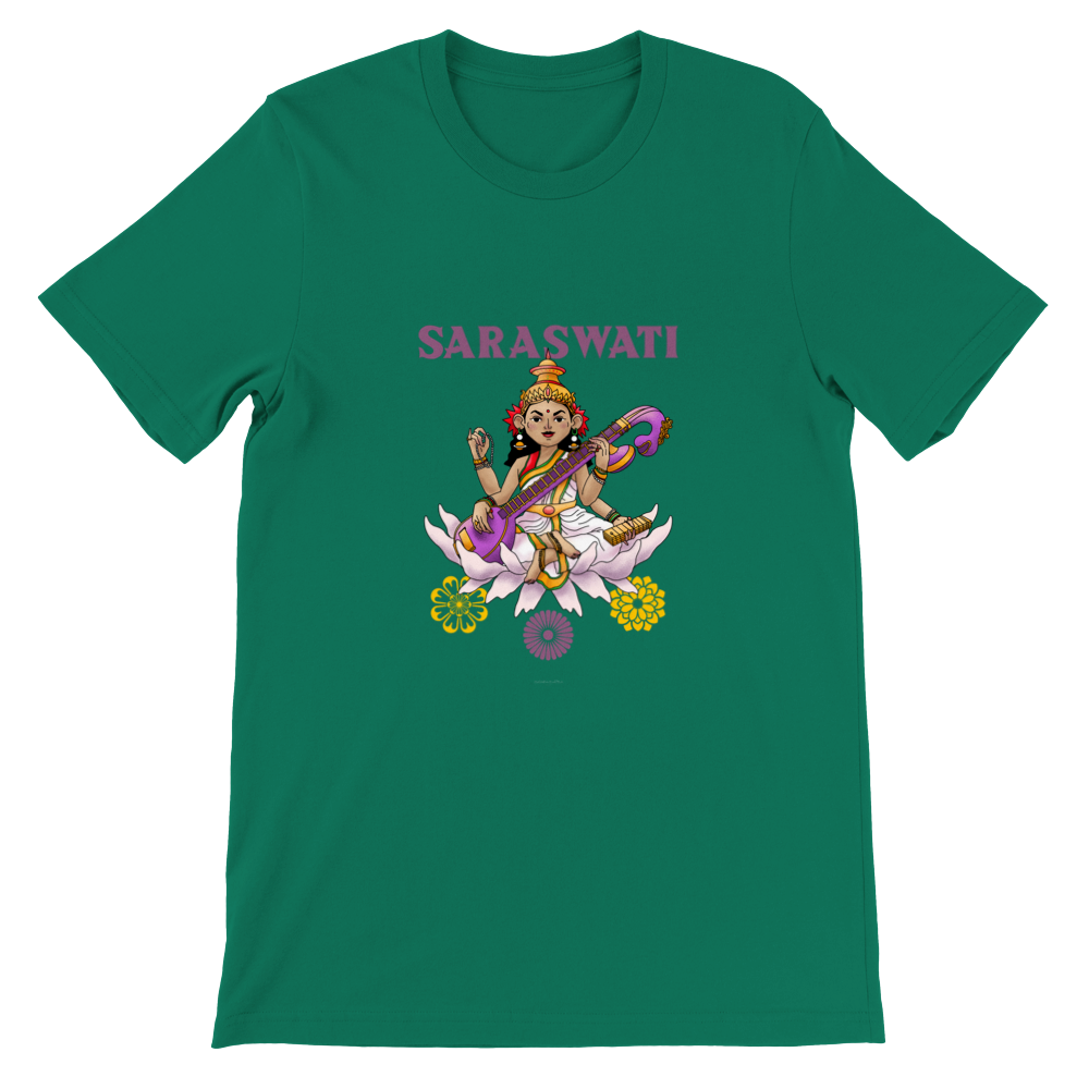 SARASVATI, HINDU GODS, HINDUISM Premium Unisex Crewneck T-shirt - Myparamatma