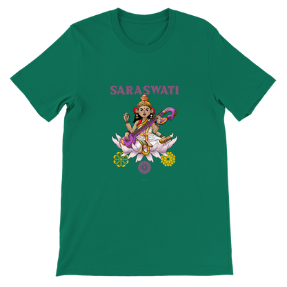 SARASVATI, HINDU GODS, HINDUISM Premium Unisex Crewneck T-shirt - Myparamatma